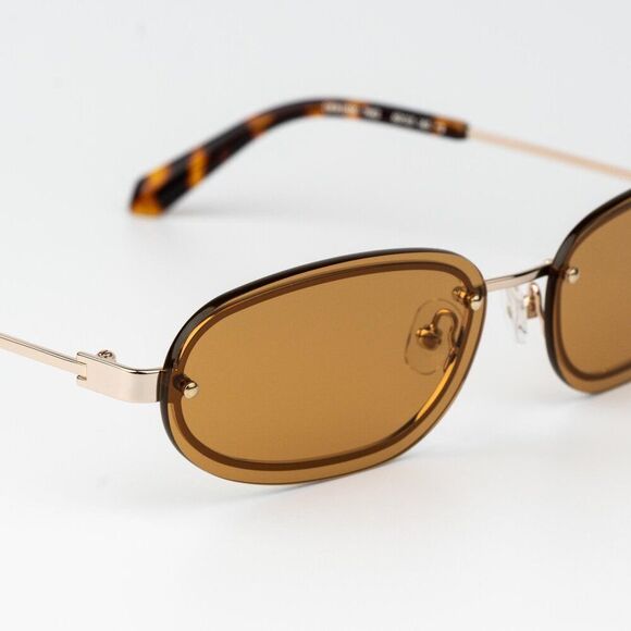 Off-White MIAMI Women Sunglasses Gold Camel Oval OERI13M MIAMI 7662 main image 4